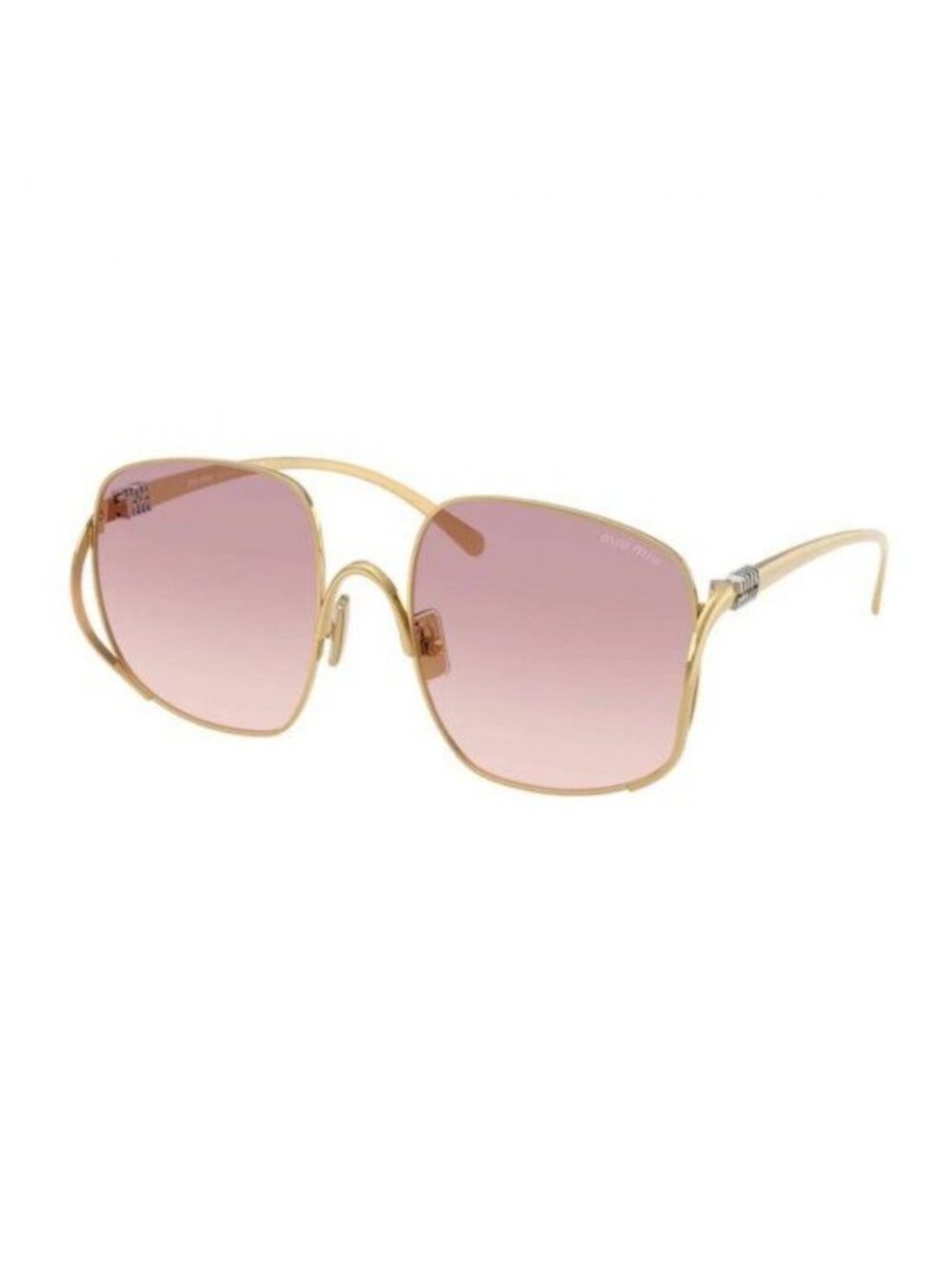 NEW MIU MIU SUNGLASSES, MUA57S 5AK40S GOLD/PINK WOMEN MU A57S, SMU A57 EYEWEAR